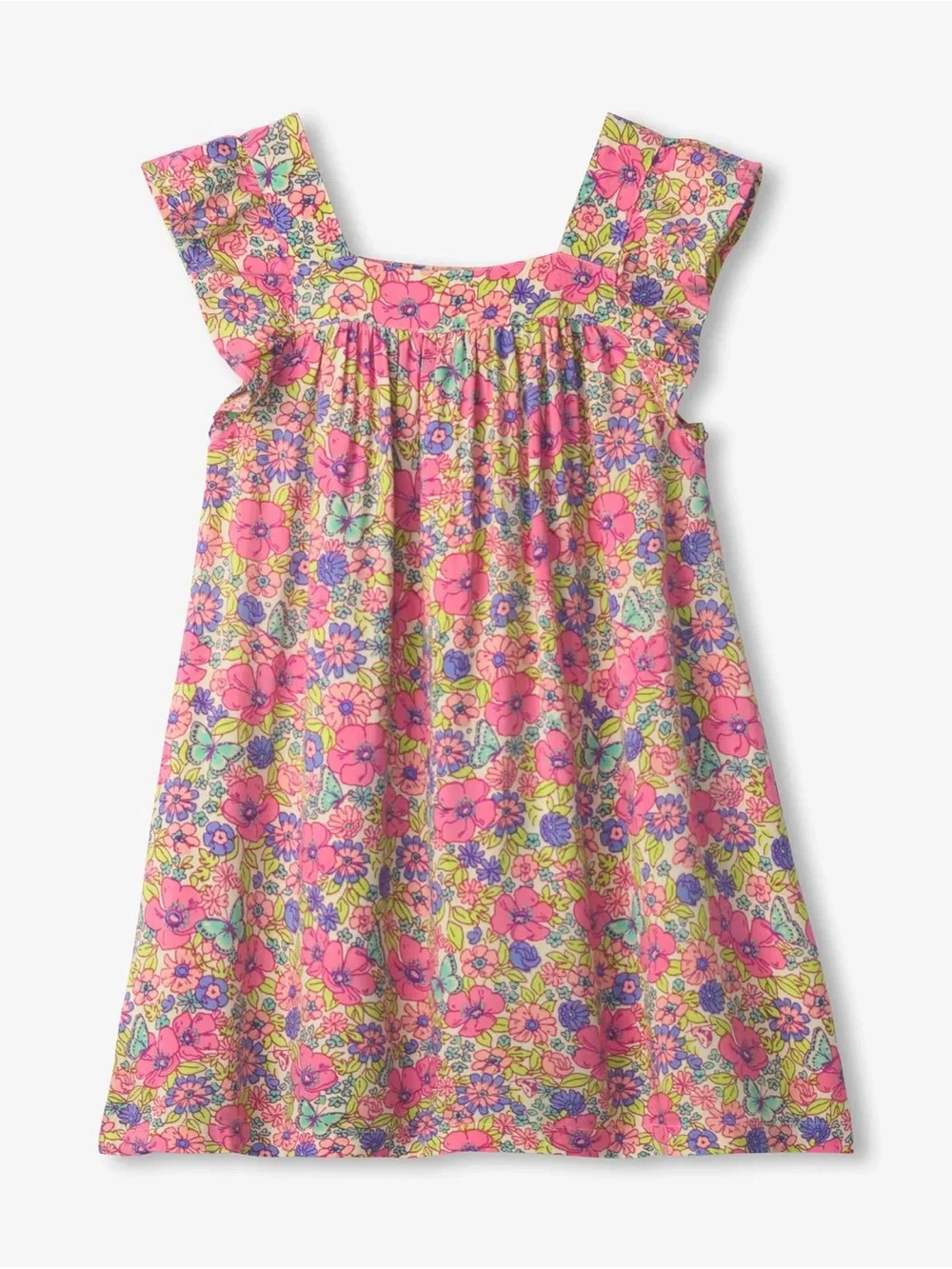 NEW Hatley Girls Groovy Flowers Flutter Puff Dress